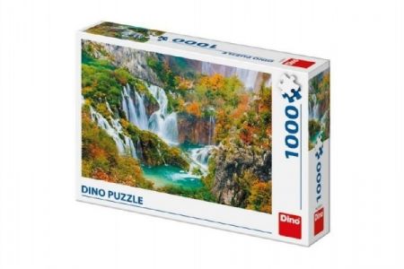 Puzzle Plitvická jezera Chorvatsko 1000 dílků v krabici 32x23x7,5cm