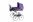 Kočárek Monika RETRO proutěný bílá konstrukce 76cm nastavitelná rukojeť fialový s puntíkyb