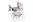 Kočárek Monika RETRO proutěný bílá konstrukce bílý s puntíky výška rukojeti 76cm nastavite