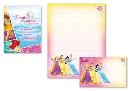 Dopisní papír barevný LUX 5+10 Disney (Princess 2)