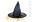 Klobouk čarodějnický M02 černý s vlasy 36x30cm
