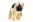 Plyšový pes Mops stojící 21cm