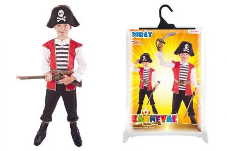 Kostým na karneval Pirát s kloboukem, vel.M 