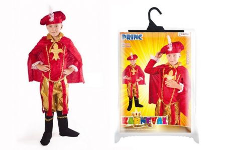 Kostým na karneval Princ, vel.M 116-128cm 6-8let