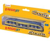 Vlak žlutý RegioJet regionální kov/plast