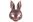 Maska/škraboška Hnědý zajíc na gumičku