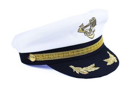 Čepice Námořník/kapitán s vyýšivkou pro dospělé 