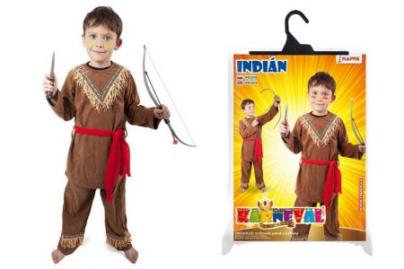 Kostým na karneval Indián, vel.M 6-8let 116-128cm