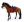 Kůň fliska 32 cm hnědo černý