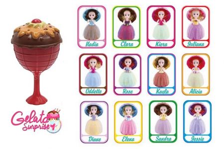 Panenka Gelato Cupcake zmrzlinový pohár 16cm vonící asst 12 druhů v krabičce