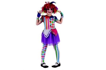 Kostým na karneval Šašek dívka 120-130cm 5-9let (joker)