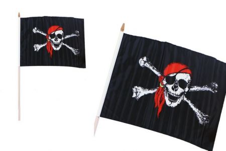 Vlajka pirátská 47x30cm (pirátský-doplněk)
