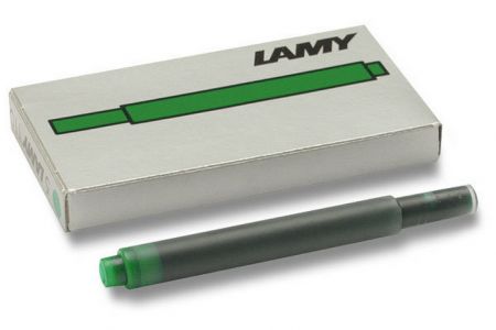Inkoustové bombičky T10 Lamy zelené 5 kusů (do plnicích per LAMY T 10)