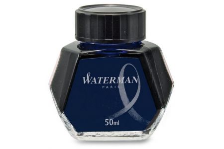 Inkoust lahvičkový Waterman Blue-Black, modro-černý (do plnících per WATERMAN)