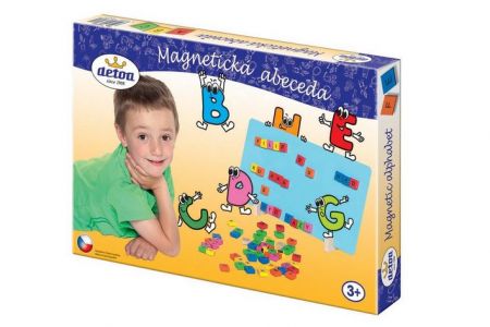 Hra magnetická abeceda 75ks v krabici Detoa