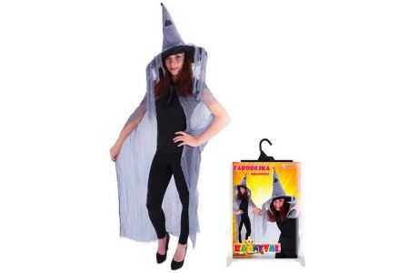 Plášť čarodějnický s kloboukem, dospělý HALLOWEEN (halloweenský-karnevalový-kostým)