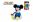 Mickey Mouse plyšový Policista 30cm