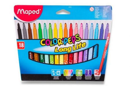 Dětské fixy Maped Color&sbquo;Peps Long life 18ks