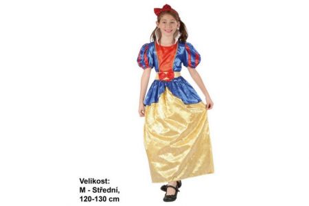 Kostým na karneval SNĚHURKA 120-130cm 5-9let (šaty na karneval)