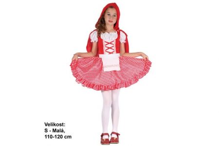 Kostým na karneval Červená karkulka 110-120cm 4-6let (šaty na karneval)