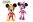 Mickey Mouse &amp; Minnie plyšoví 40cm 2druhy 0m+