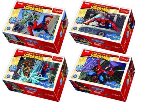 Minipuzzle Spiderman/Disney 54 dílků v krabičce, různé druhy