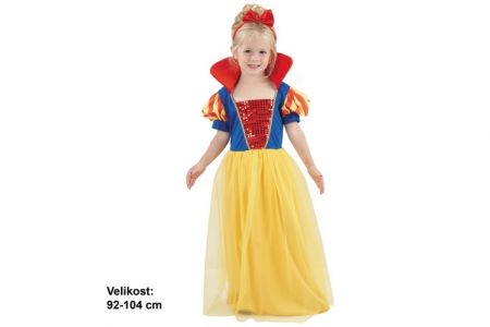 Kostým na karneval SNĚHURKA 92-104cm 3-4let (šaty na karneval)