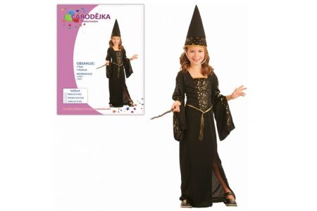 Kostým na karneval Čarodějka 120-130cm 5-9let (čarodějnice)
