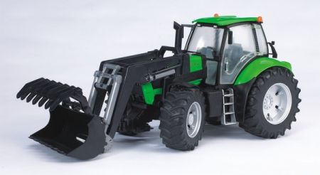 BRUDER 03081 (3081) Traktor DEUTZ Agrotron x720 s přední lžící (čelní nakladač)