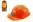 Dětská pracovní přilba oranžová 23,5cm (pracovní-helma)
