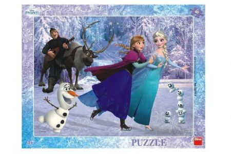 Puzzle deskové Ledové království/Frozen: Na bruslích 40 dílků 37x29cm