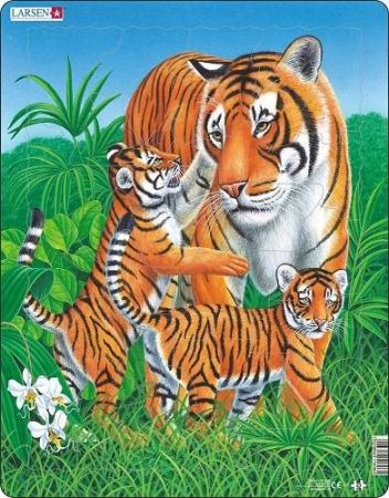 Puzzle Tygřice s malými tygry 23 dílků