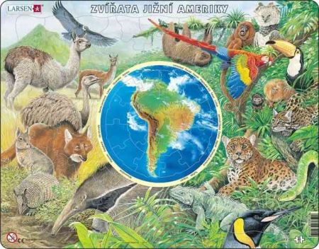 Puzzle Zvířata Jižní Ameriky 90 dílků