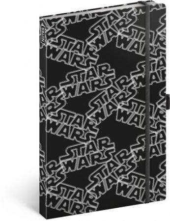 Notes Star Wars Black linkovaný, 13 × 21 cm
