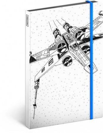 Notes Star Wars – X-wing, nelinkovaný, 13 x 21 cm