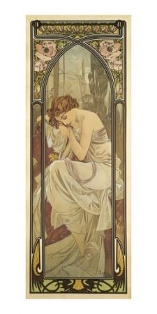 Pohled Alfons Mucha – Night&sbquo;s Rest, dlouhý