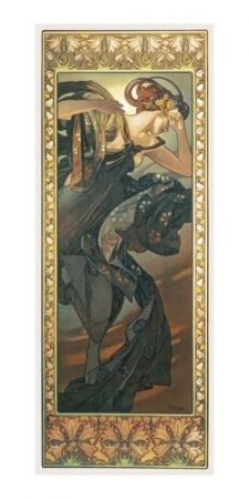 Pohled Alfons Mucha – Evening Star, dlouhý