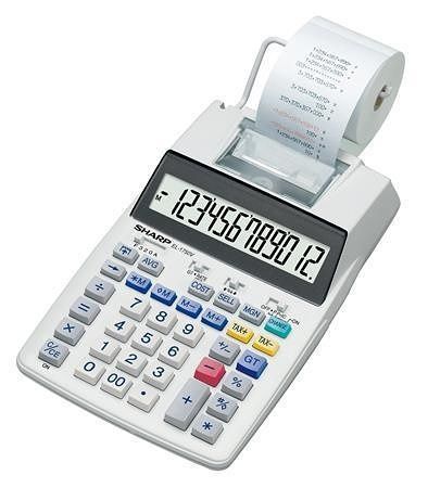 Kalkulačka s tiskem &quot;EL-1750V&quot;, 12 místný displej, 2-barevný tisk, SHARP