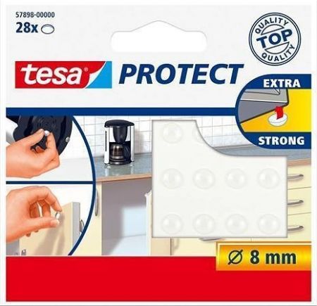 Protiskluzové ochranné podložky &quot;Protect 57898&quot;, transparentní, 8 mm, TESA