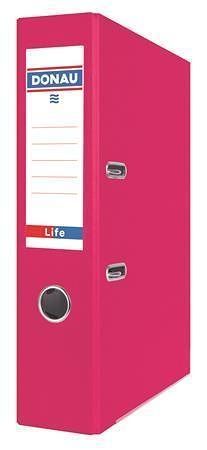 Pákový pořadač &quot;Life&quot;, neonová růžová, 75 mm, A4, PP/karton, DONAU