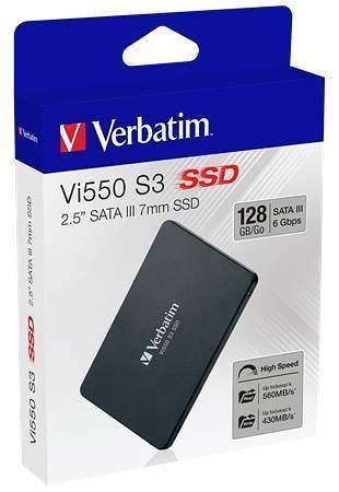 SSD (vnitřní paměť) &quot;Vi550&quot;, 128GB, SATA 3, 430/560MB/s, VERBATIM