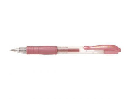 Gelové pero &quot;G-2 Metallic&quot;, růžová, 0,32 mm, stiskací mechanismus, PILOT