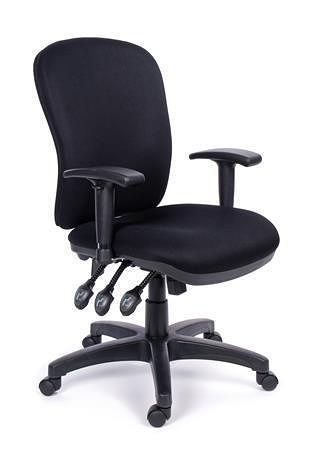 Manažerská židle &quot;Super Comfort&quot;, textilní, černá, černá základna, MaYAH