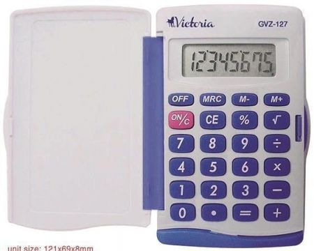 Kalkulačka kapesní, 8místný displej, VICTORIA &quot;GVZ-127&quot;