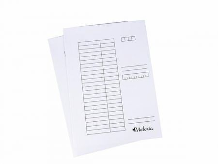 Desky s chlopněmi, bílé, karton, A4, VICTORIA
