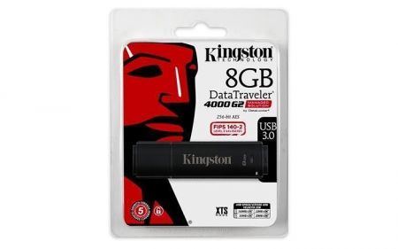 USB Flash disk &quot;DT4000G2DM&quot;, černá, 8GB, USB 3.0, ochrana dat, voděodolný, KINGSTON