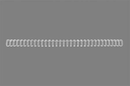 Hřbet „WireBind“, drátový, 3:1, 14 mm, 125 listů, GBC, bílý