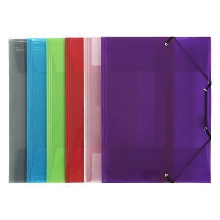 Desky s gumičkou &quot;Propyglass&quot;, mix barev, PP, 30 mm, A3, VIQUEL