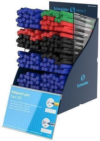 Kuličkové pero &quot;Tops 505 F&quot; a &quot;M&quot;, mix barev, 0,5mm, jednorázové, s uzávěrem, SCHNEIDER