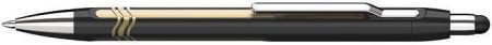 Kuličkové pero &quot;Epsilon Touch&quot;, černá-zlatá, 0,7mm, stiskací mechanismus, stylus, SCHNEIDE